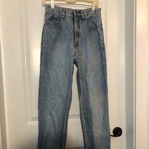 Vintage 100% Cotton High Rise Straight Slim Legged Jeans, Korean brand "Sparta"